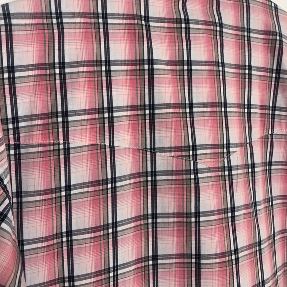 Wrangler men’s vintage pink plaid western shirt, size XL - Picture 7 of 7
